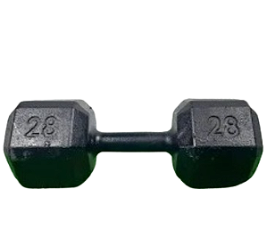 Dumbbell Sextavado Pintado 28kg