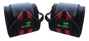 Munhequeira Elástica Straps Preto/Vermelho - Kallango
