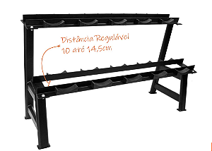 Mesa p/ 10 pares de Dumbbell Oblonga