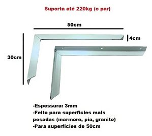 Cantoneira 50cm Galvanizada de Parafusar