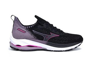 Tênis Mizuno Wave Zest - Preto e Rosa