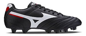 Chuteira Campo Mizuno Morelia Club Unissex - Preto+Branco