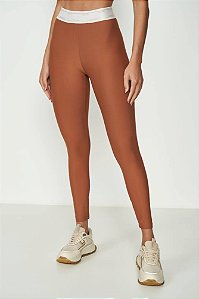 Legging Colcci Sport marrom caramelo