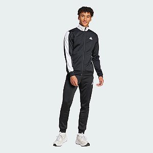 Agasalho Adidas Color Block - Preto e Branco
