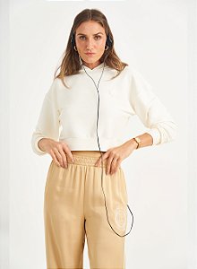 Blusão Colcci Feminino Comfort Fit Canelado Off White