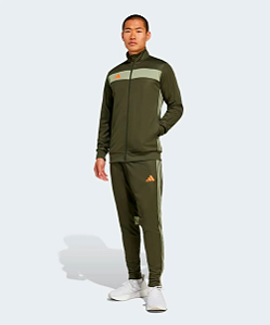 Conjunto de Agasalho Adidas Tiro Essentials - Verde Militar