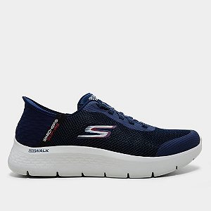 Tênis Skechers Go Walk Flex Hands UP Slip-ins - Azul+Marinho