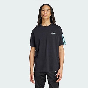 Camiseta Adidas Gráfica Script Tee Masculina Preta