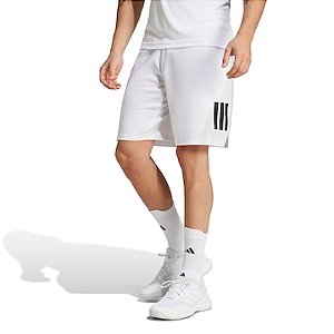 Bermuda Masculina Adidas Club 3 Listras - Branca ou Preta