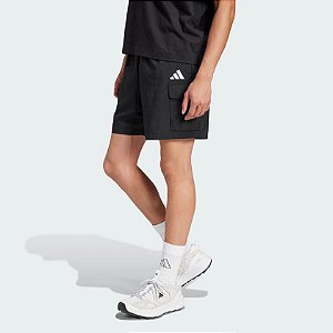 Shorts Bermuda Adidas Cargo Chelsea Essentials Logo Pequeno Preta