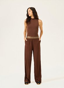 Calça Colcci Comfort Cós Com Elástico - Marrom