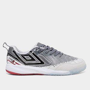 Chuteira Tênis Futsal Umbro Pro 5 Bump Shark - Branco+Grafite