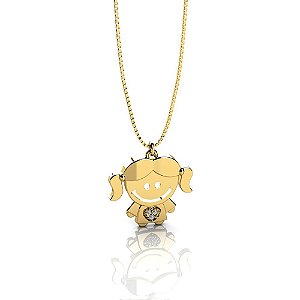 Pingente de Filho Menino em Ouro PG80 (Não Acompanha Gargantilha)