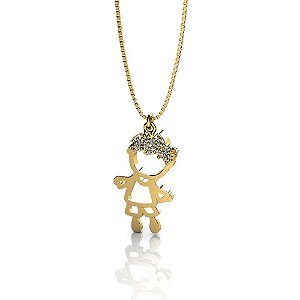 Pingente de Filho Menino em Ouro PG82 (Não Acompanha Gargantilha)