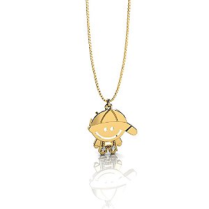 Pingente de Filho Menino em Ouro PG83 (Não Acompanha Gargantilha)