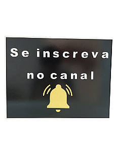 Placa Se inscreva Youtuber streaming em MDF alto relevo.