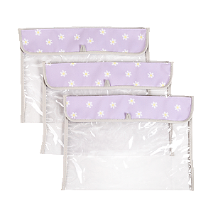 Kit 3 Saquinhos Maternidade 098 – Margarida Lilás