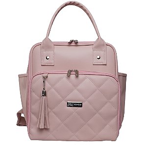 Mochila Pequena  800- Matelassê Rosa