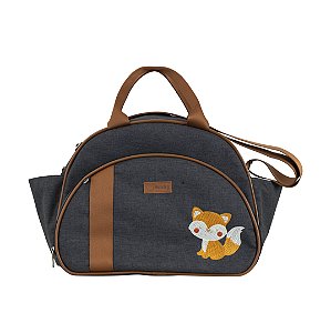 Bolsa Passeio 101  - Linho Preto/Caramelo Raposa
