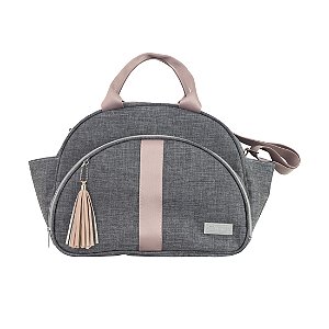Bolsa Passeio 101 - Linho Cinza/Rose