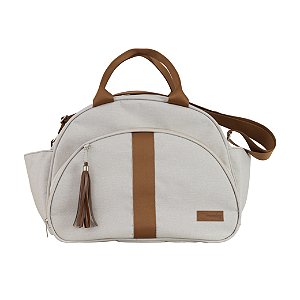 Bolsa Passeio 101 - Linho Bege/Caramelo