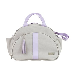 Bolsa Passeio 101 - Linho Bege/Lilás
