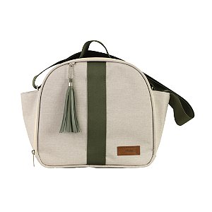 Bolsa Frasqueira 102 - Linho Bege/Verde