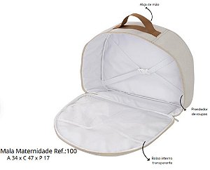Mala Maternidade 100 - Linho Rose