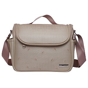 Bolsa Pequena 202 - Flores Bege
