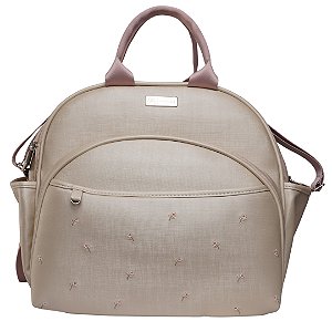 Mochila 2 em 1 705 - Flores Bege