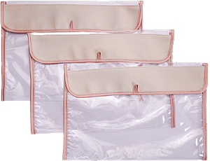 Kit 3 Saquinhos Maternidade 098 – Flores Bege