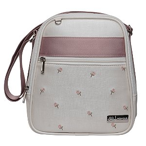Frasqueira Lancheira 302 -Flores Branco