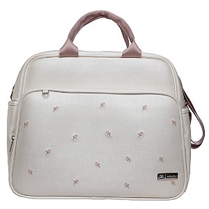 Bolsa Passeio 501 -Flores Branco