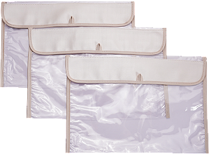 Kit 3 Saquinhos Maternidade 098 –Flores Branco
