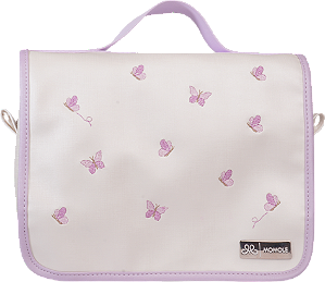 Nécessaire Viagem 450 - Borboleta Branco Lilás