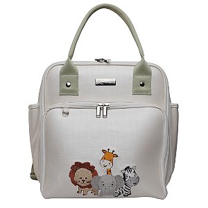 Mochila Pequena  800-Safari Branco Verde