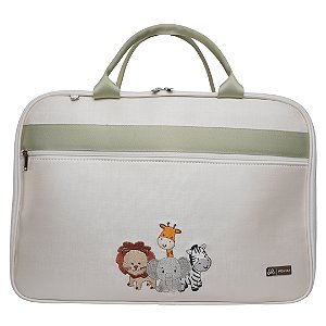 Mala Maternidade Dupla 240 -Safari Branco Verde