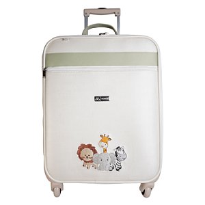 Mala Maternidade de Rodinhas 700 -Safari Branco Verde