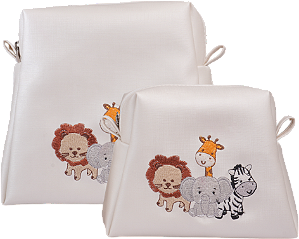 Kit Nécessaires P/M -Safari Branco Verde