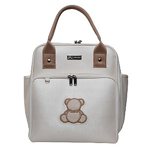Mochila Pequena  800- Urso Off Bege