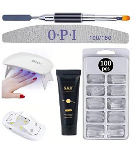 Kit Polygel Alongamento De Unha Cabine + Manual