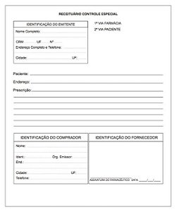 Impressão de Receituários de controle especial, Talonários e Medicamentos Controlados pela Vigilancia Sanitária