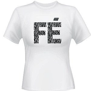 Camiseta Fé com estampa de zebra
