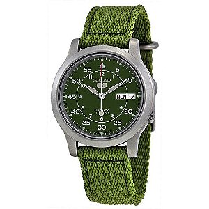 SEIKO 5 Green Dial Green Canvas