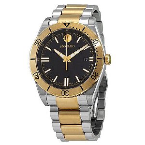 MOVADO Sport Quartz Black Dial Two-tone