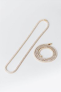 Colar RIVIERA 3 Pontas Ouro (50cm)