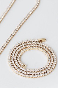 Colar RIVIERA 3 Pontas Ouro (43cm)