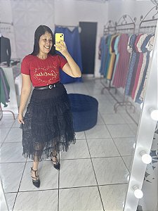 Saia de Tule Moda Evangélica feminina