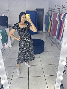 Vestido Midi Camponesa Evangélica Feminina