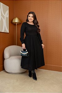 Vestido Alanna Manga Longa Lanzinha Moda Evangélica Feminina